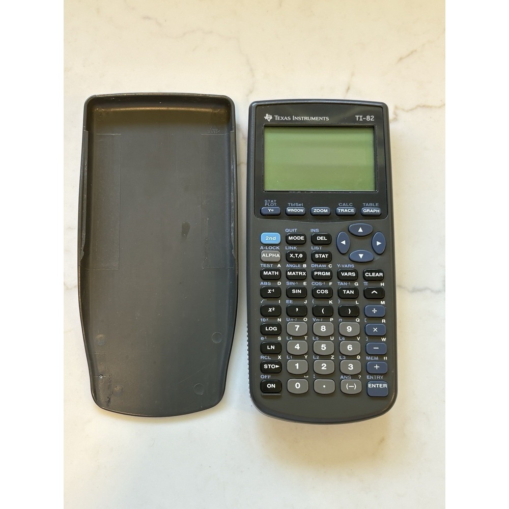 Texas Instrument TI 82 Graphing Calculator with Cover Tested